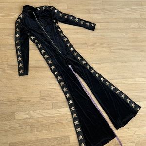 Black velour jumpsuit